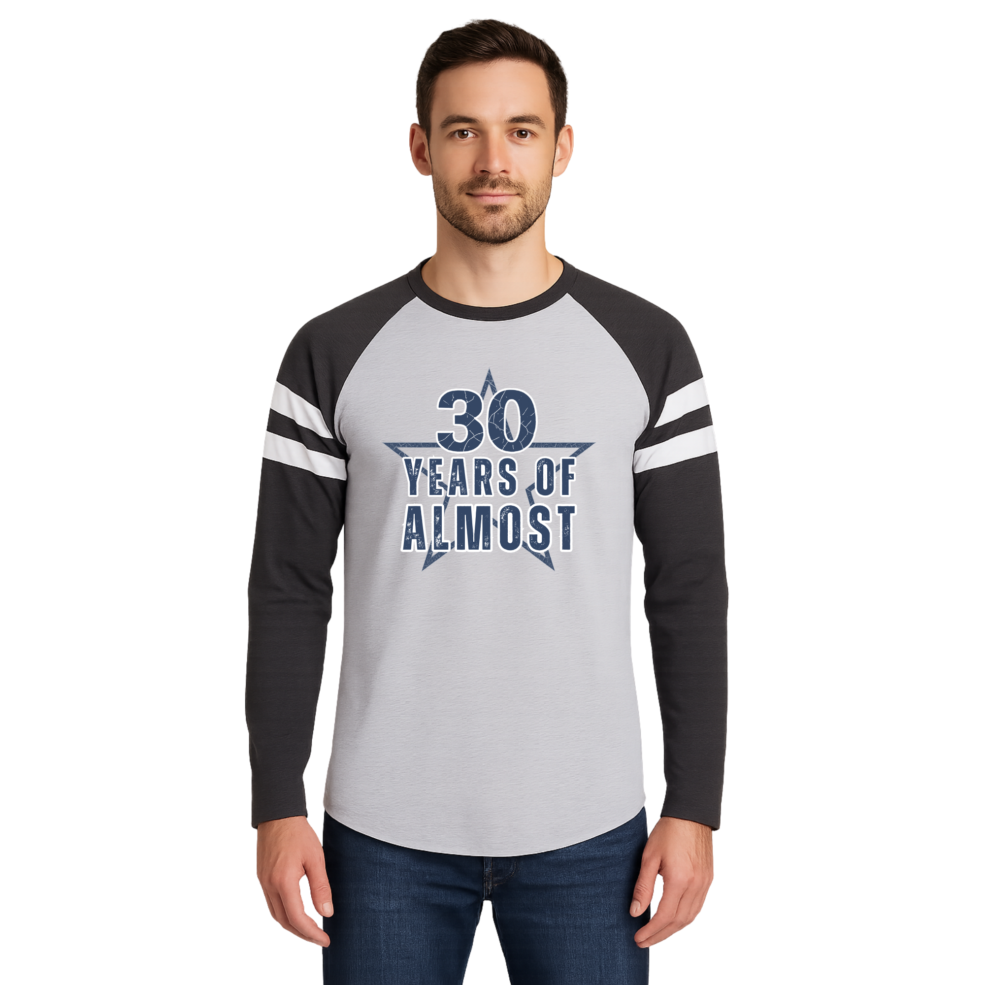 Unisex Fine Jersey Mash Up Long Sleeve Tee
