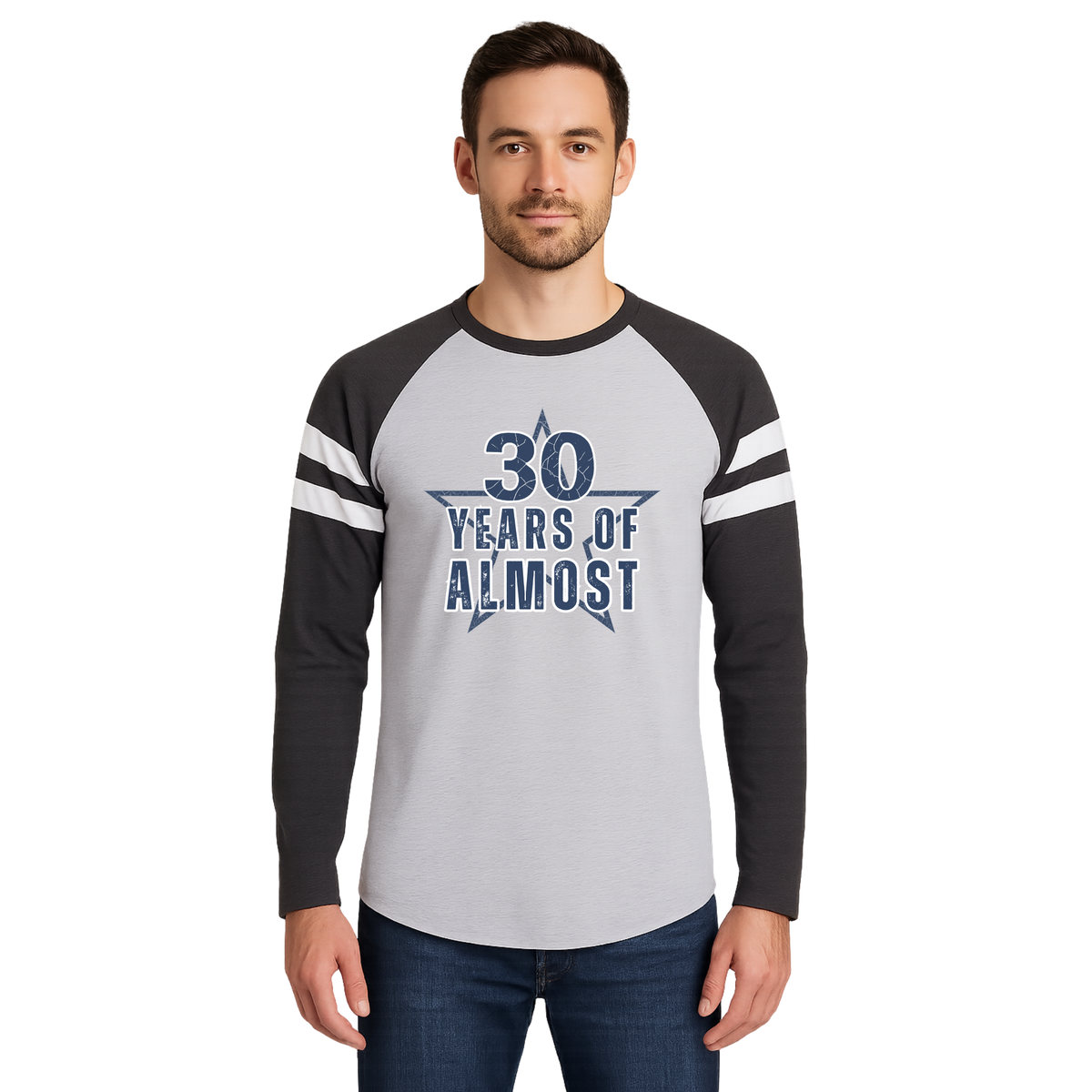Unisex Fine Jersey Mash Up Long Sleeve Tee